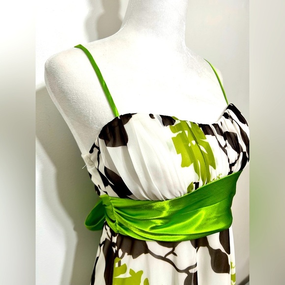 Y2K 90s Baby Doll Floral Leaves Fairy Asymmetrical Scarf Dress By Speechless - Picture 7 of 12